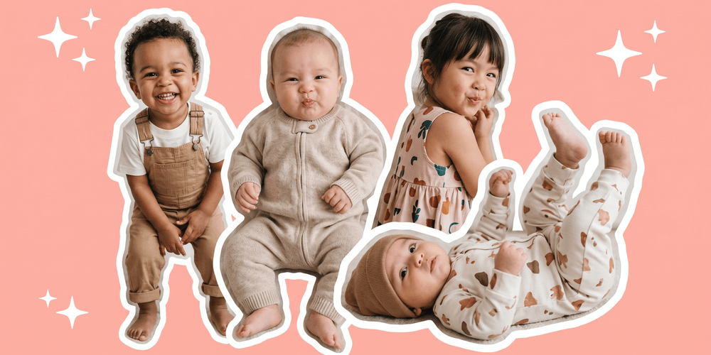 Cute custom printed clothing and organic baby bodysuits