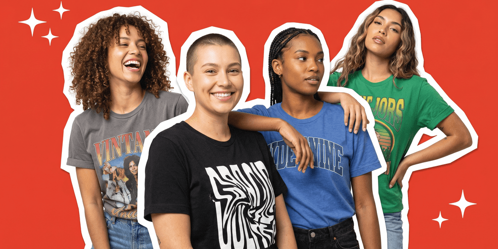 Custom printed t-shirts and premium graphic tops
